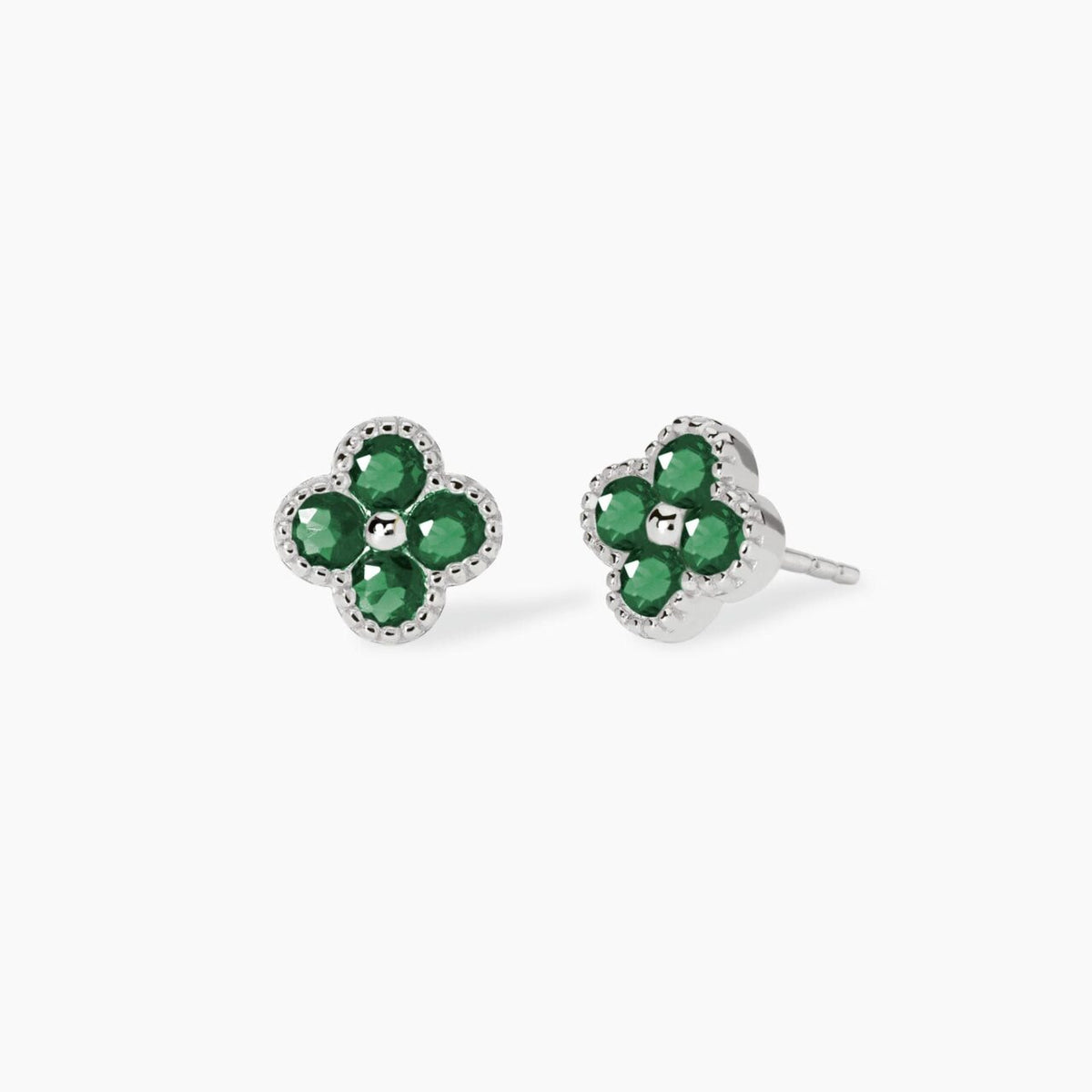 Orecchini Donna Mabina in Argento e Smeraldo Sintetico