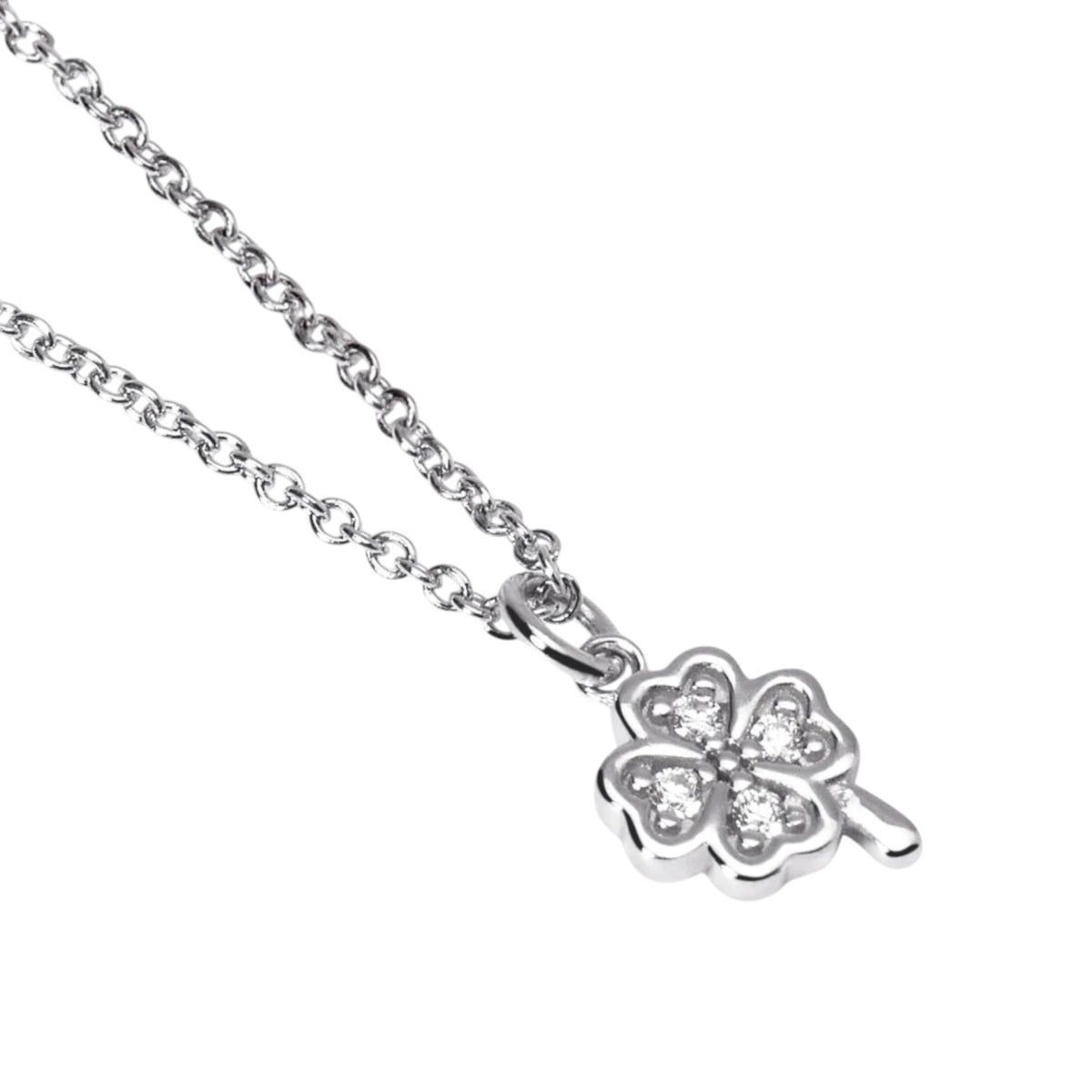 Collana Donna Mabina My Diamond in Argento con Quadrifoglio