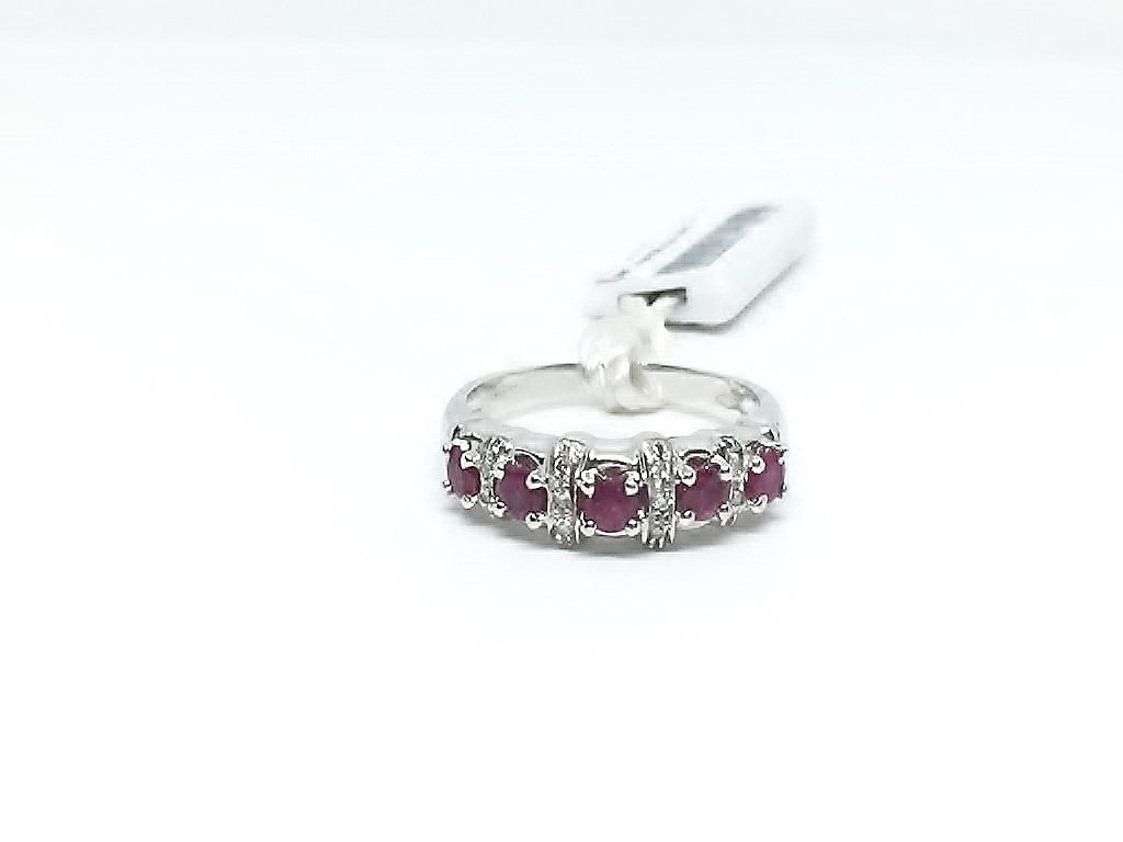 Anello donna con Rubini e Diamanti