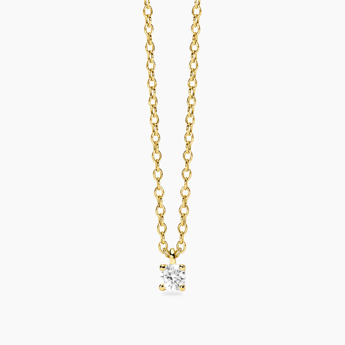 Collana Punto Luce Donna Mabina in Argento Dorato Shiny
