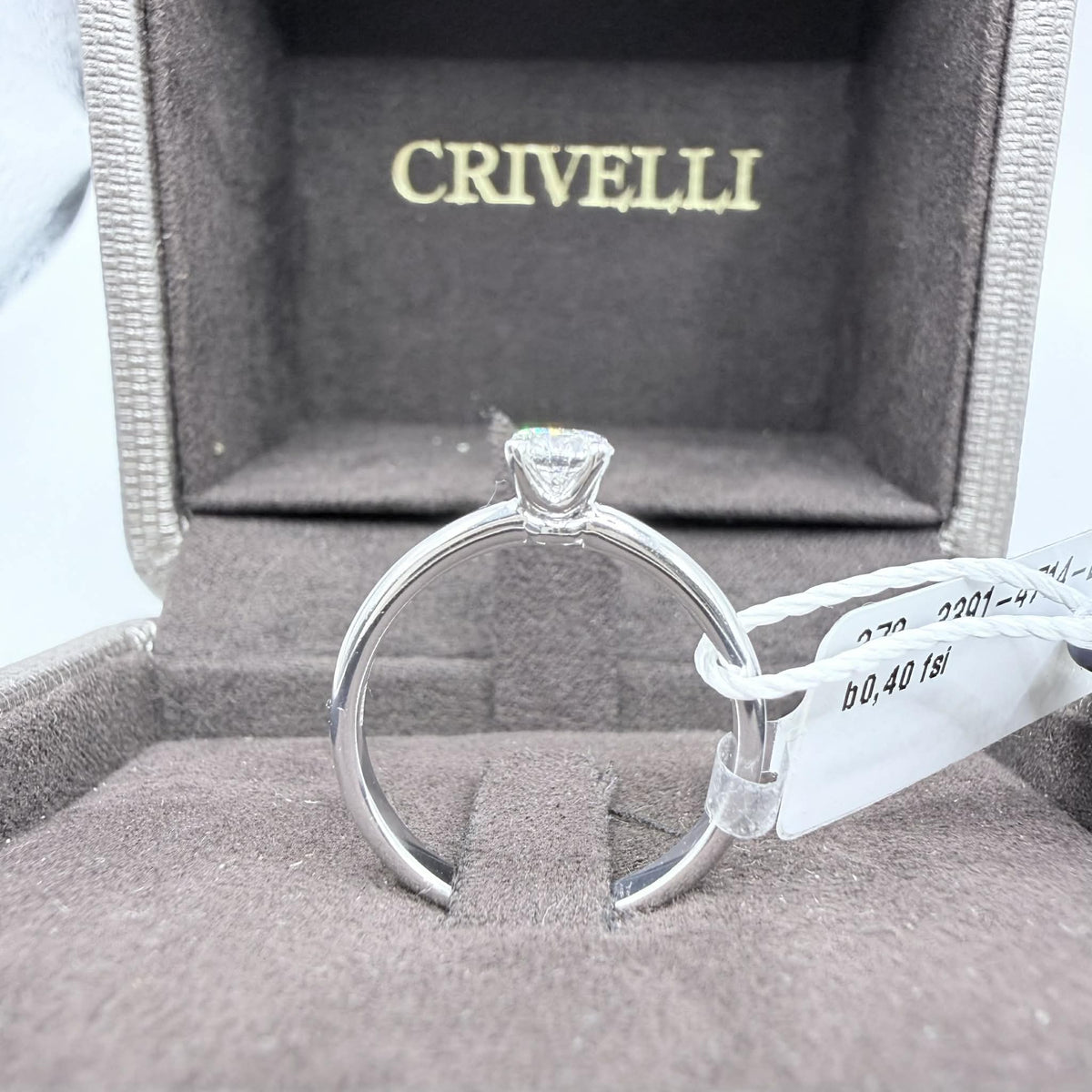 Anello Crivelli Solitario in Oro 18KT 18KT e Diamante Ct 0.40