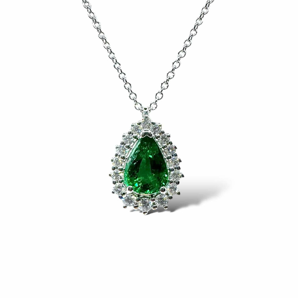 Collana Recarlo con Goccia di Smeraldo Colombiano Ct 0,84