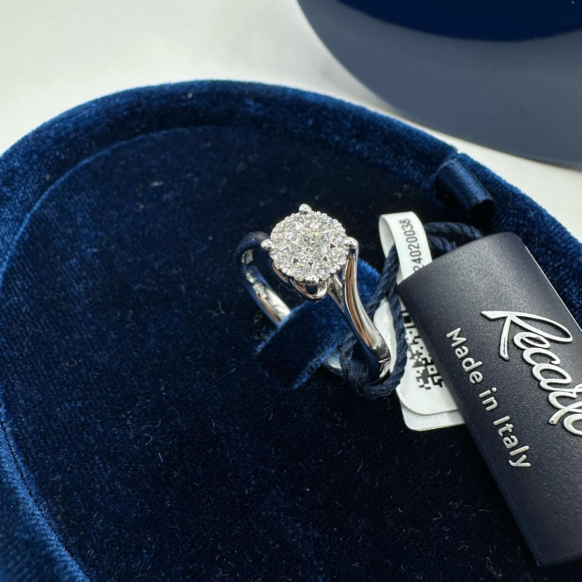 Anello Solitario Recarlo Nodo D'amore con Diamanti Ct. 0.27
