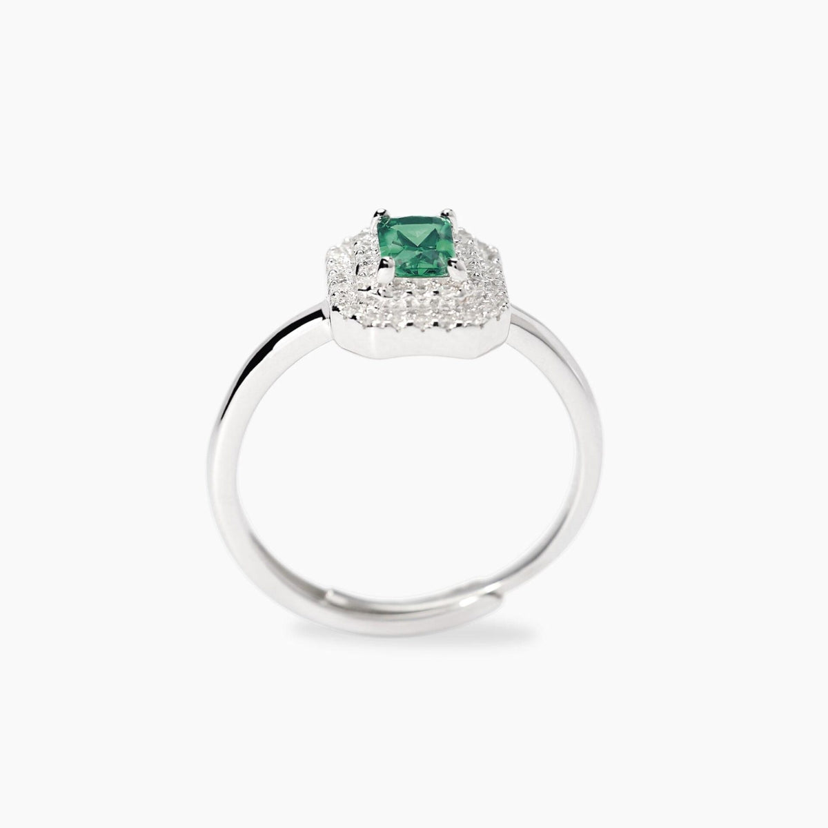 Anello Mabina con Smeraldo Sintetico