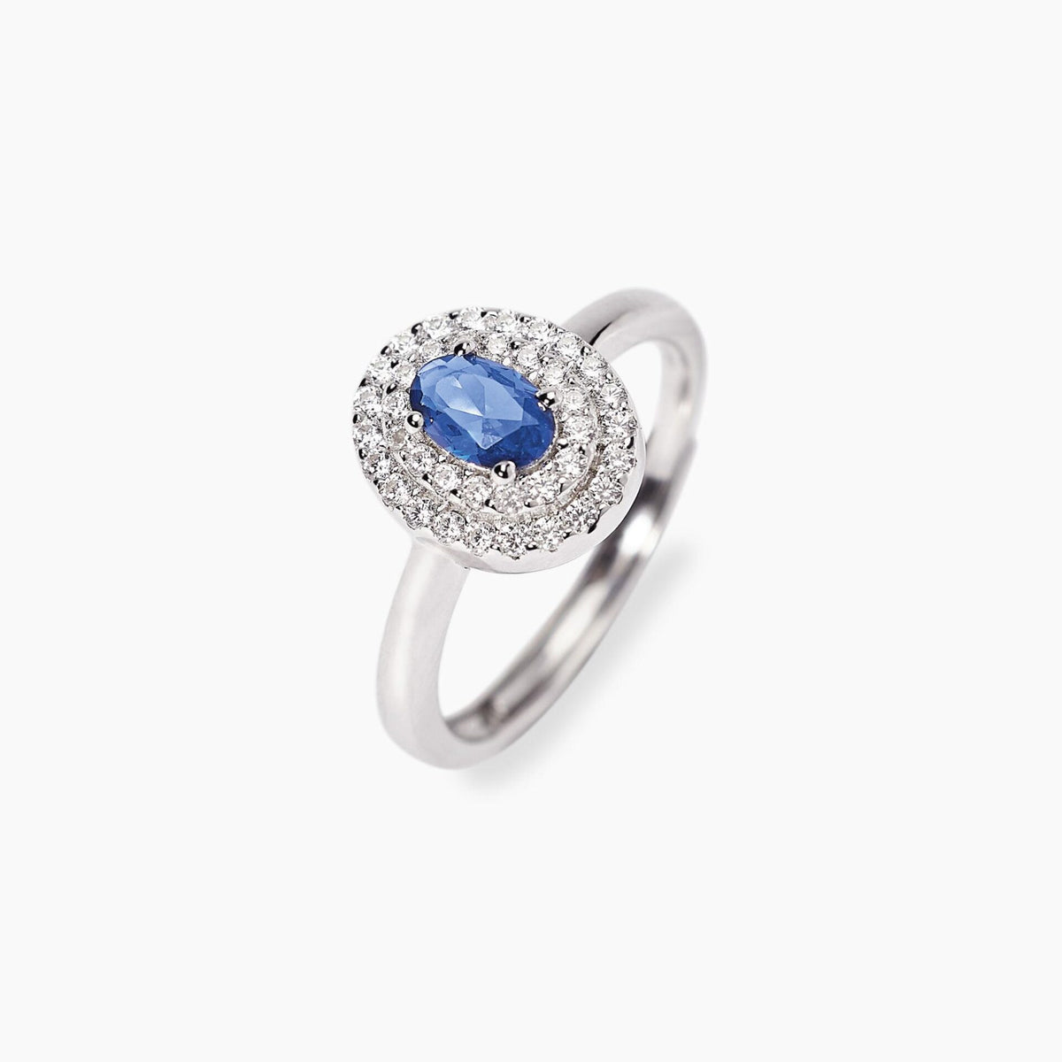 Anello Mabina con Zaffiro Sintetico