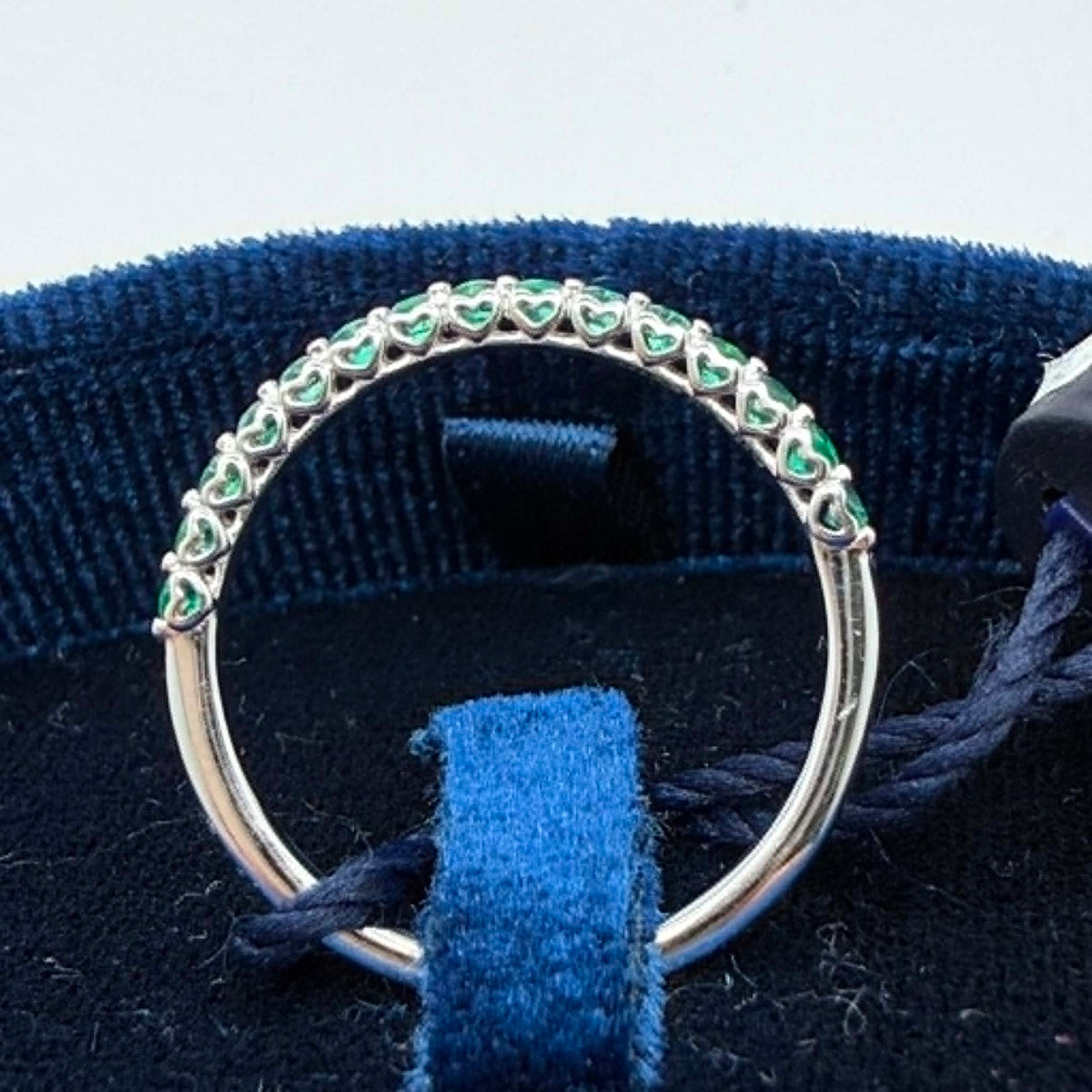 Anello Veretta Donna Recarlo con Smeraldi Ct.0.34
