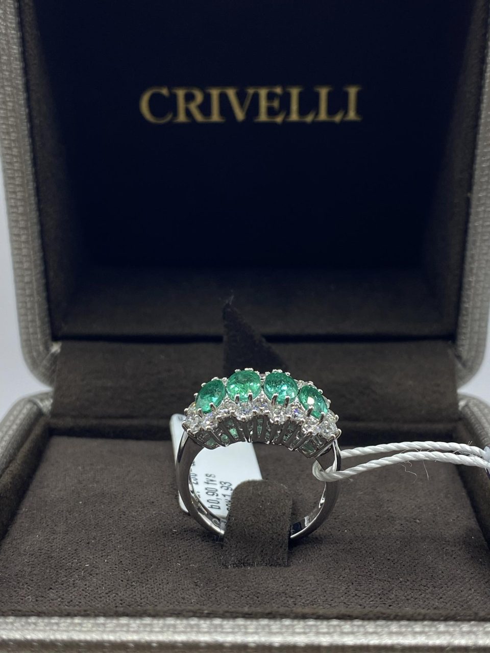 Anello Donna Crivelli con Smeraldi Ct 1.93 e Diamanti