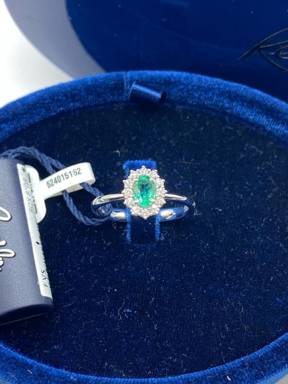 Anello Recarlo con Diamanti e Smeraldo Ct 0,35