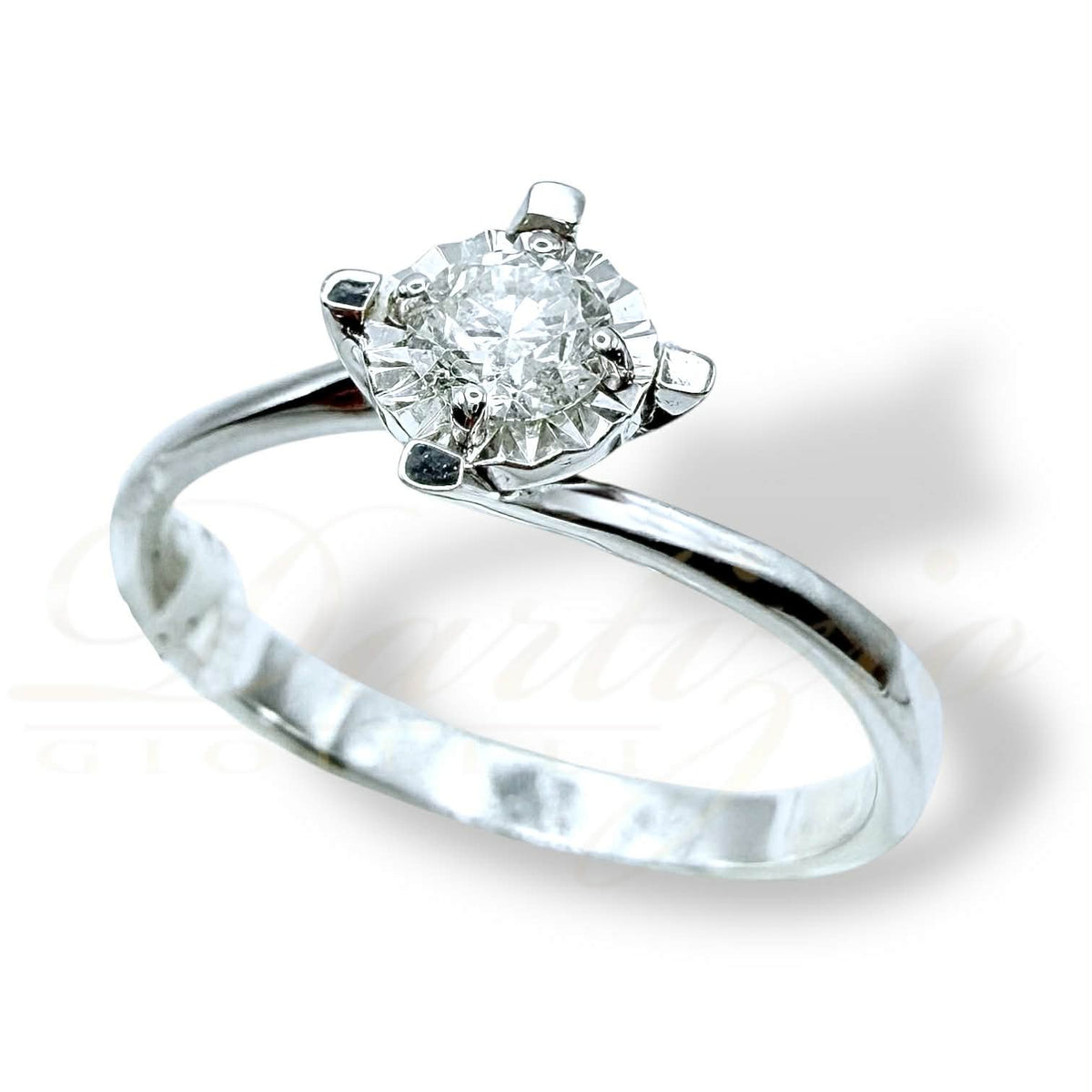 Anello Solitario Donna Oro 18KT con Diamante Ct. 0.20