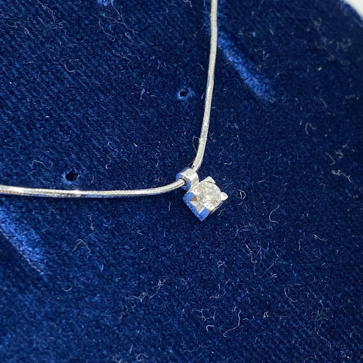 Collana Recarlo Punto Luce in Oro 18KT e Diamante Ct 0.10