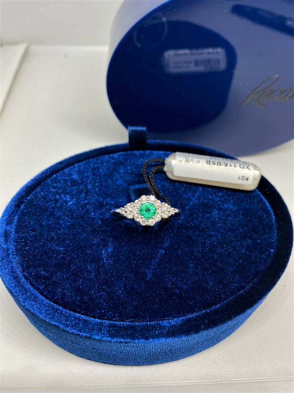 Anello Recarlo con Smeraldo Ct 0.36 e Diamanti