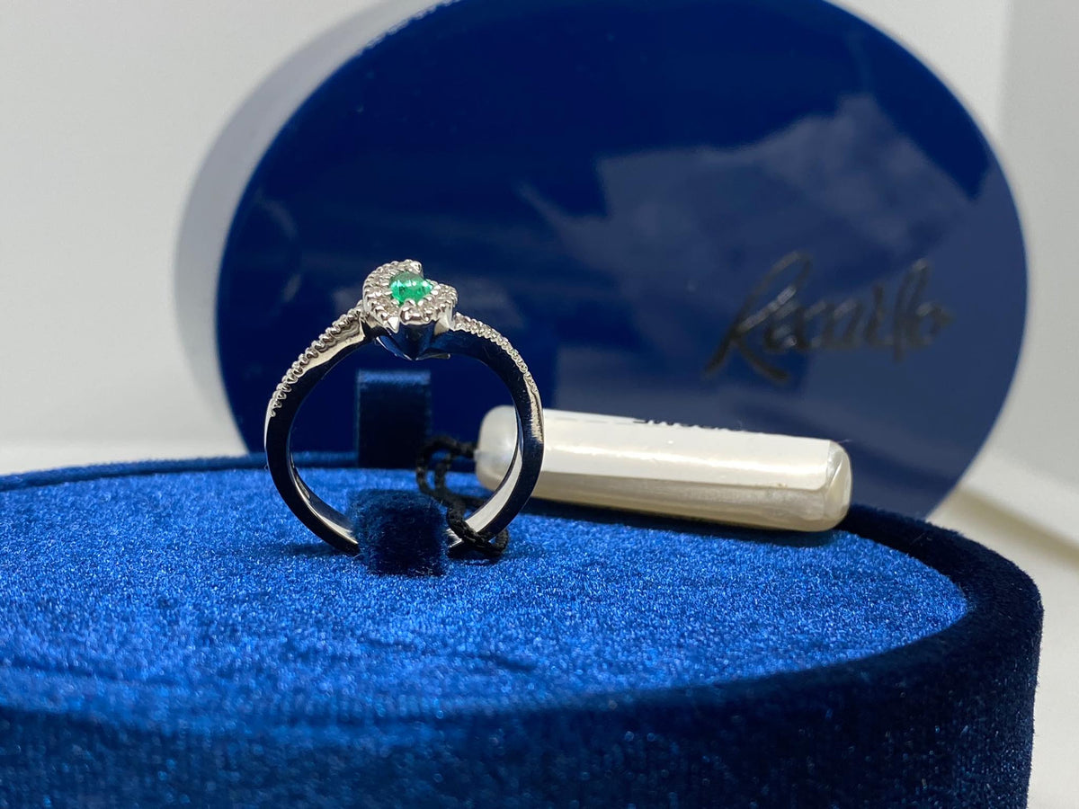 Anello Recarlo con Smeraldo Ct 0.23 - ZT827/BSME