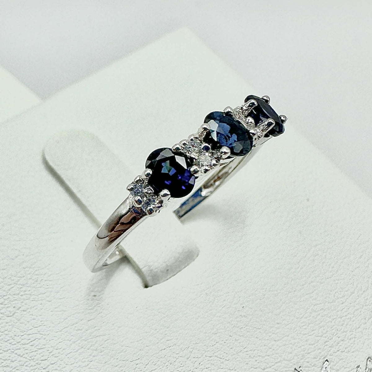 Anello Donna Miluna Trilogy in Oro 18KT con Zaffiri e Diamanti