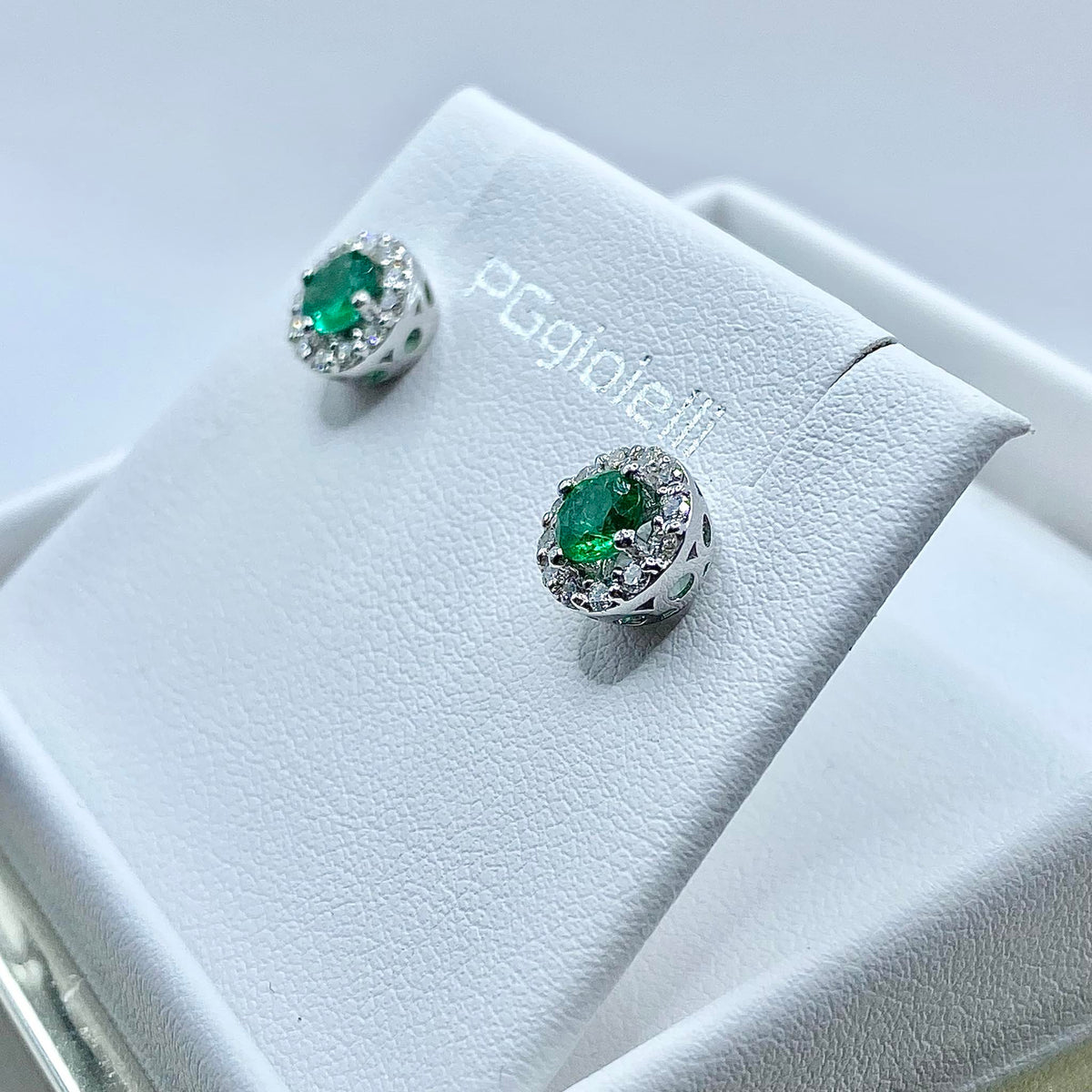 Orecchini Donna Pg Gioielli con Smeraldi e Diamanti