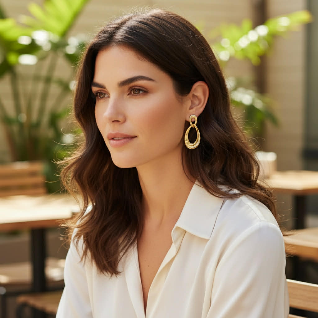 Orecchini Raima Pendenti in Oro 18KT 18KT con Diamanti