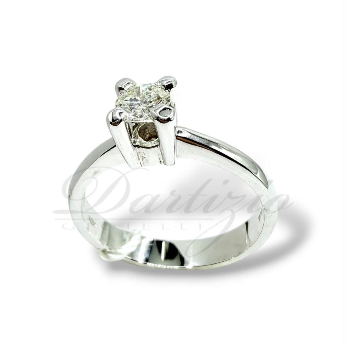 Anello Solitario in Oro 18KT 18KT e Diamante Ct. 0.33 G-IF