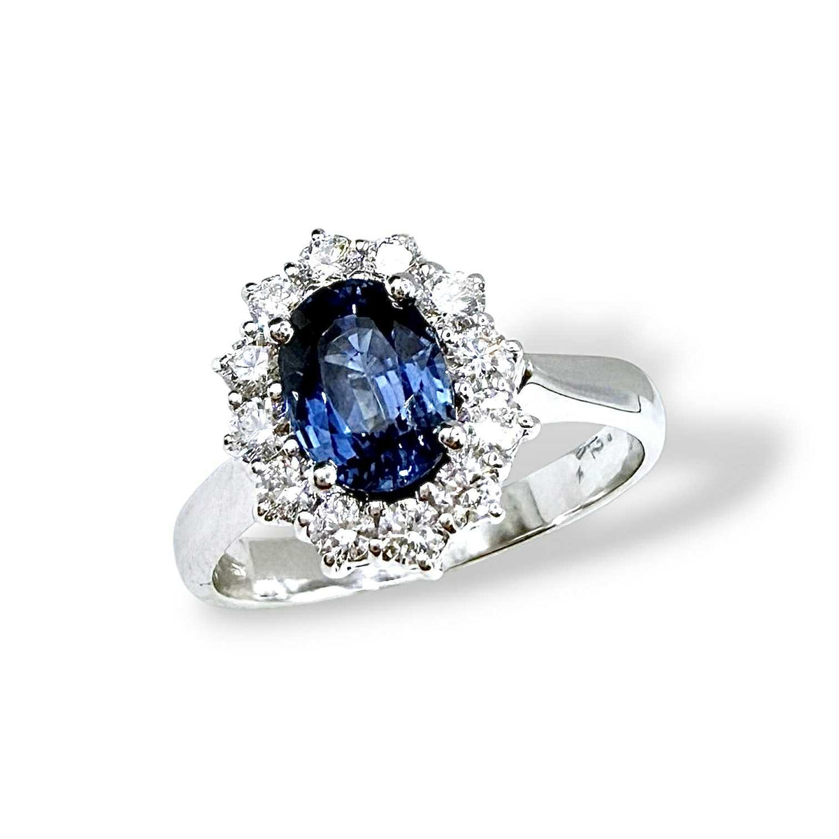 Anello Donna Crivelli con Zaffiro 1,41 e Diamanti