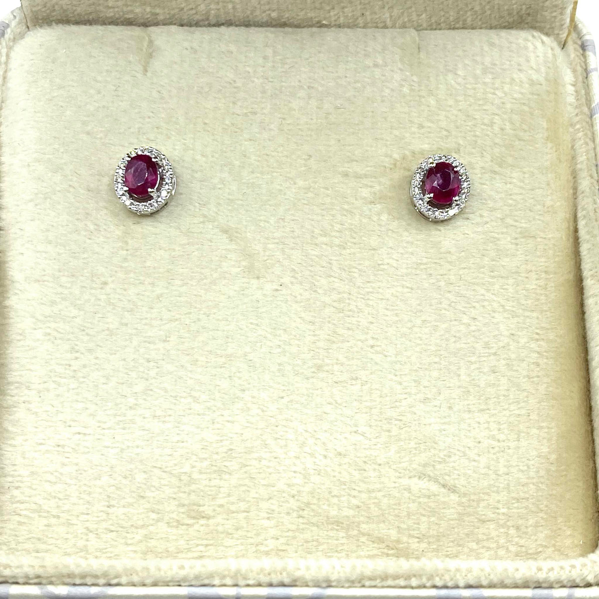 Orecchini Donna Oro 18KT con Rubini Ct 0.84 e Diamanti
