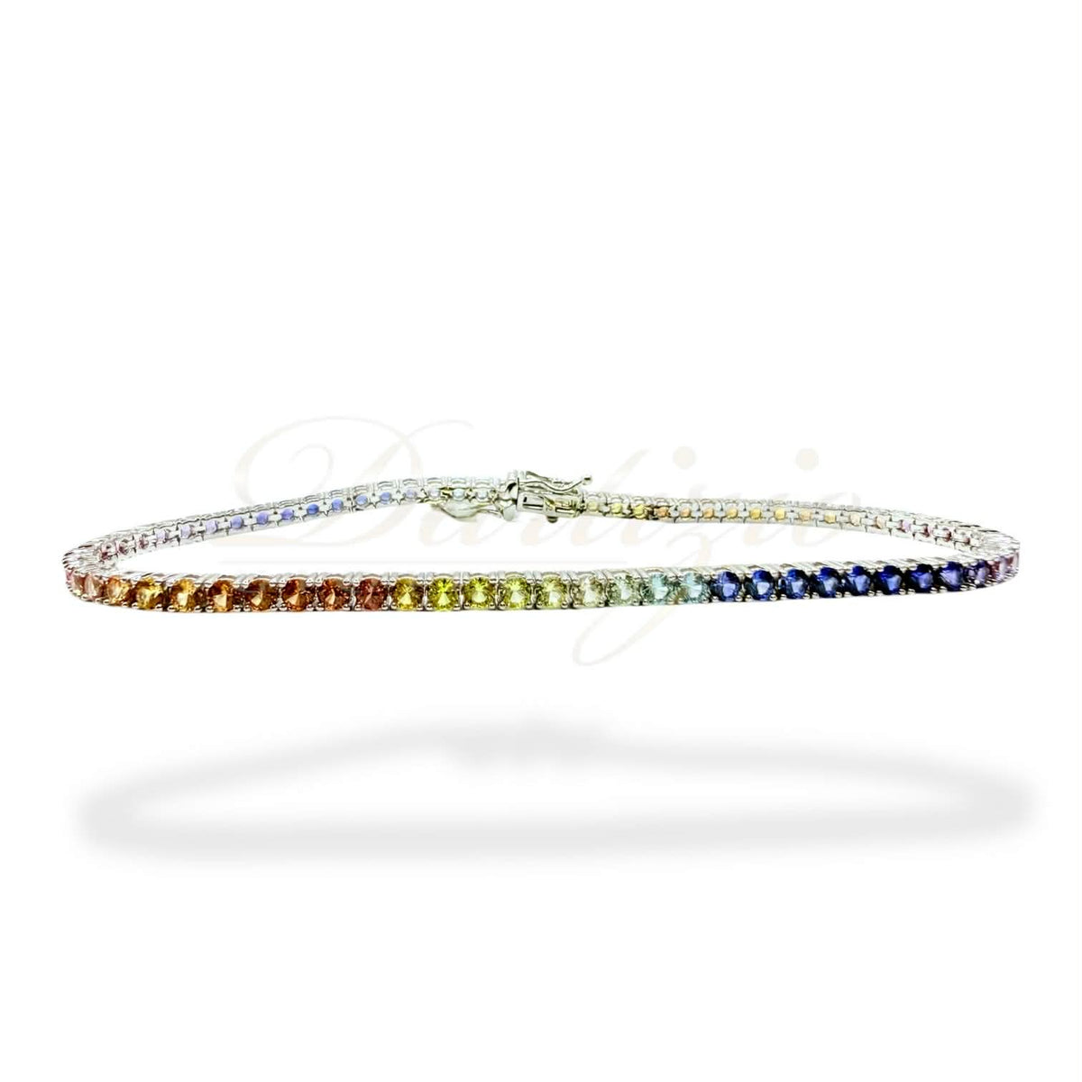 Bracciale Tennis Crivelli Rainbow con Zaffiri Idrotermali Ct 5,86