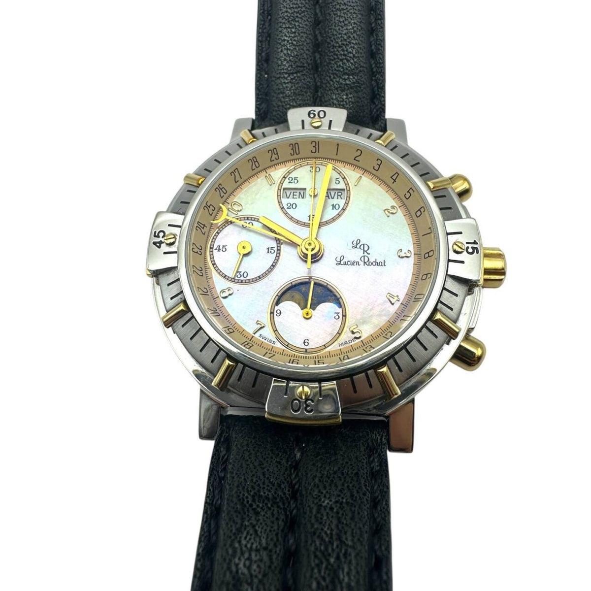 Orologio Uomo Lucien Rochat in Acciaio e Oro 18KT con Fasi Lunari
