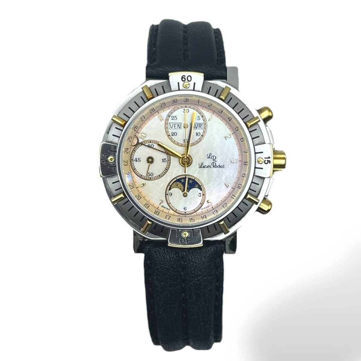 Orologio Uomo Lucien Rochat in Acciaio e Oro 18KT con Fasi Lunari