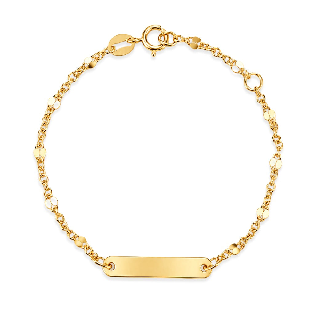Bracciale Bimbo iGold in Oro Giallo 9Kt con Targhetta