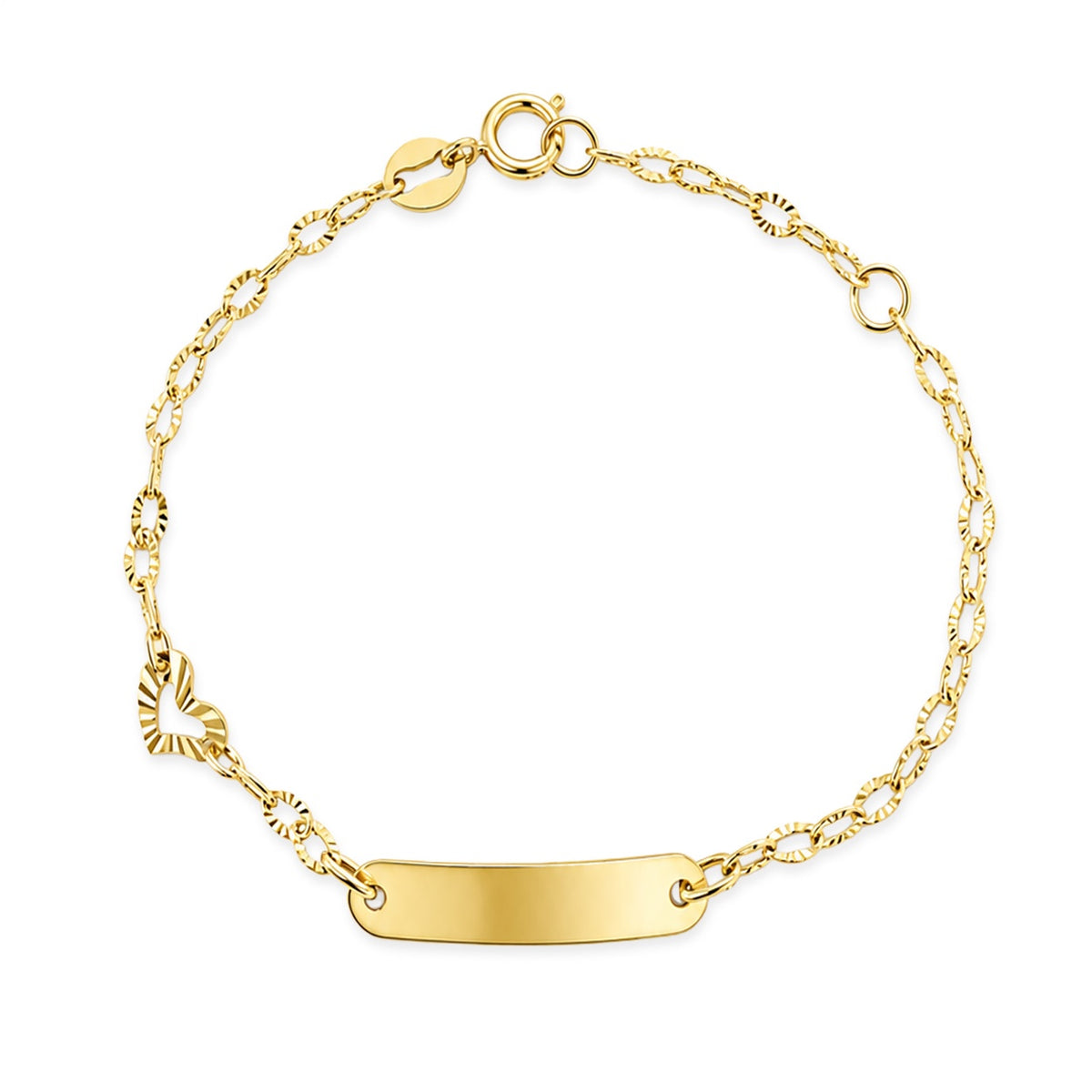 Bracciale Bimba iGold in Oro Giallo 9Kt con Targhetta