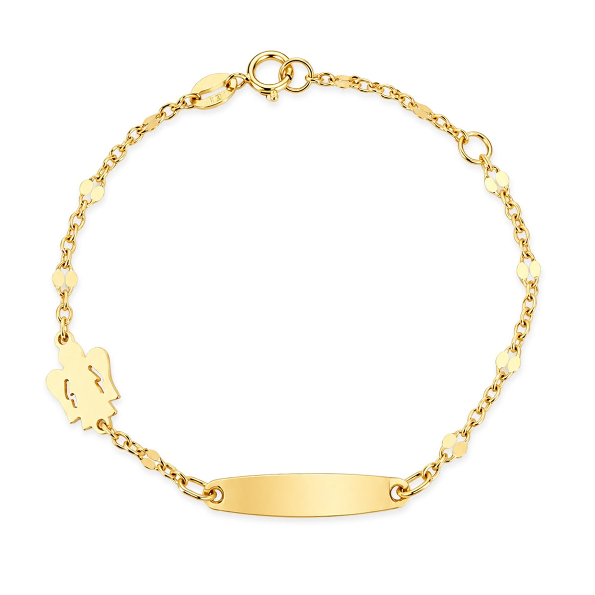 Bracciale Bimba iGold in Oro Giallo 9Kt con Targhetta