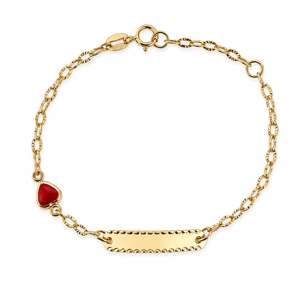 Bracciale Bimba iGold in Oro Giallo 9Kt con Targhetta