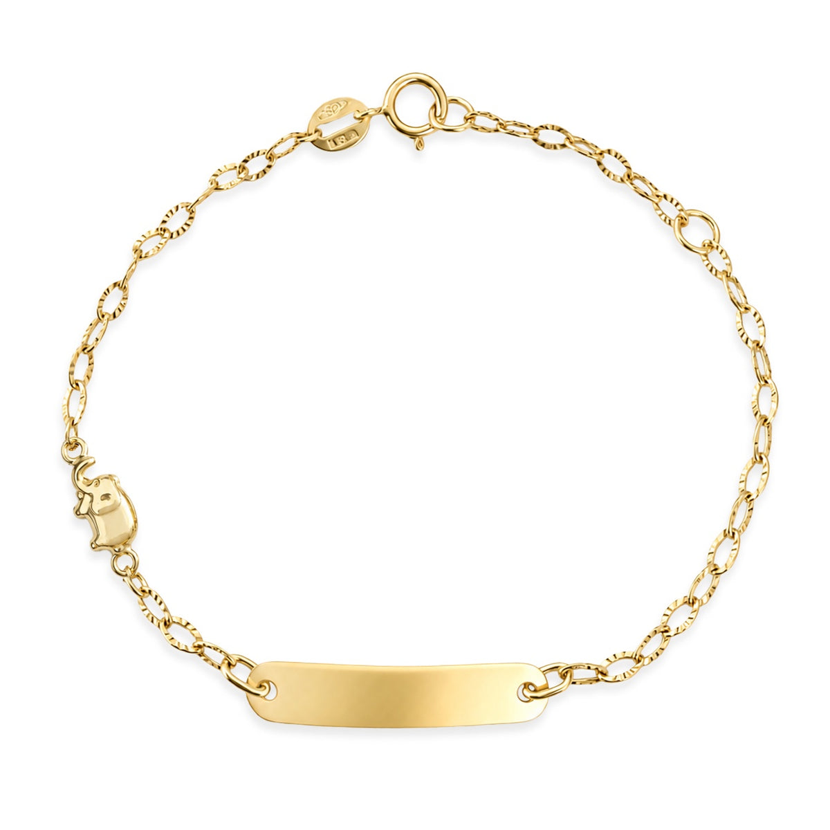 Bracciale Bimbo iGold in Oro Giallo 9Kt con Targhetta