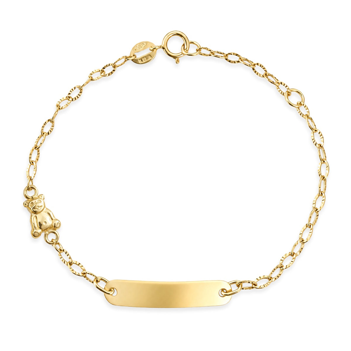 Bracciale Bimbo iGold in Oro Giallo 9Kt con Targhetta