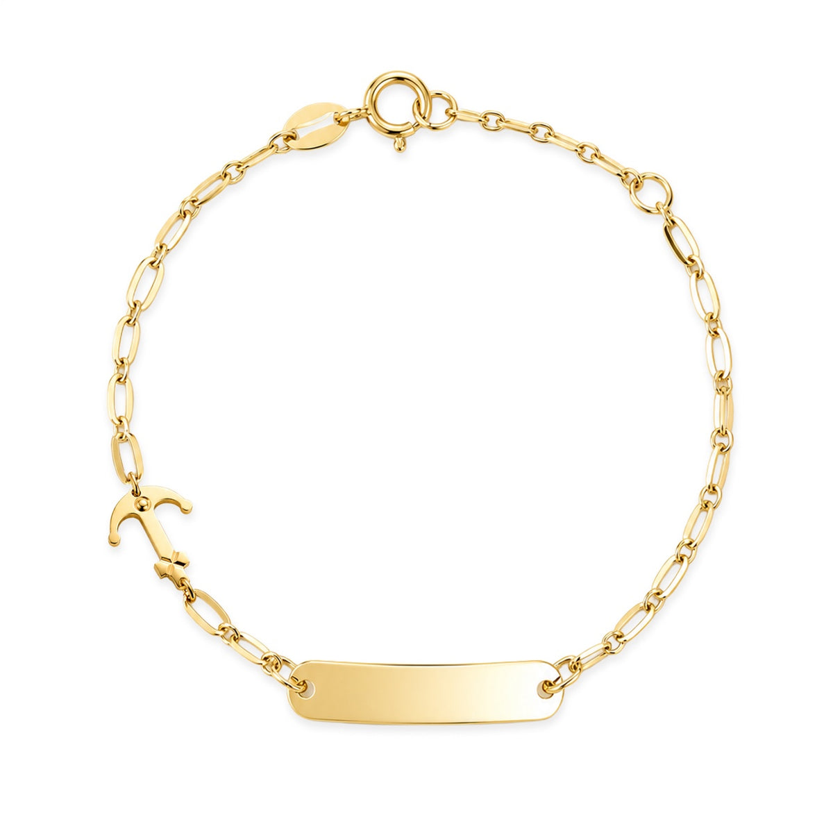 Bracciale Bimbo iGold in Oro Giallo 9Kt con Targhetta