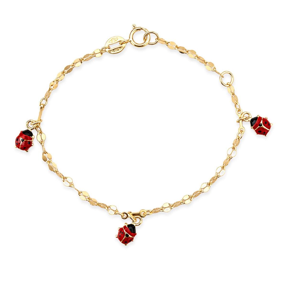 Bracciale Bimba iGold in Oro Giallo 9Kt con Coccinelle