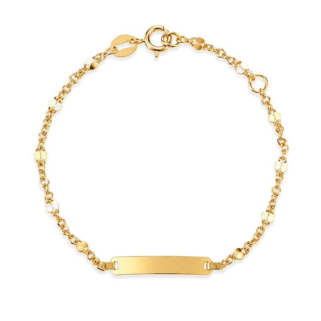 Bracciale Bimbo iGold in Oro Giallo 9Kt con Targhetta