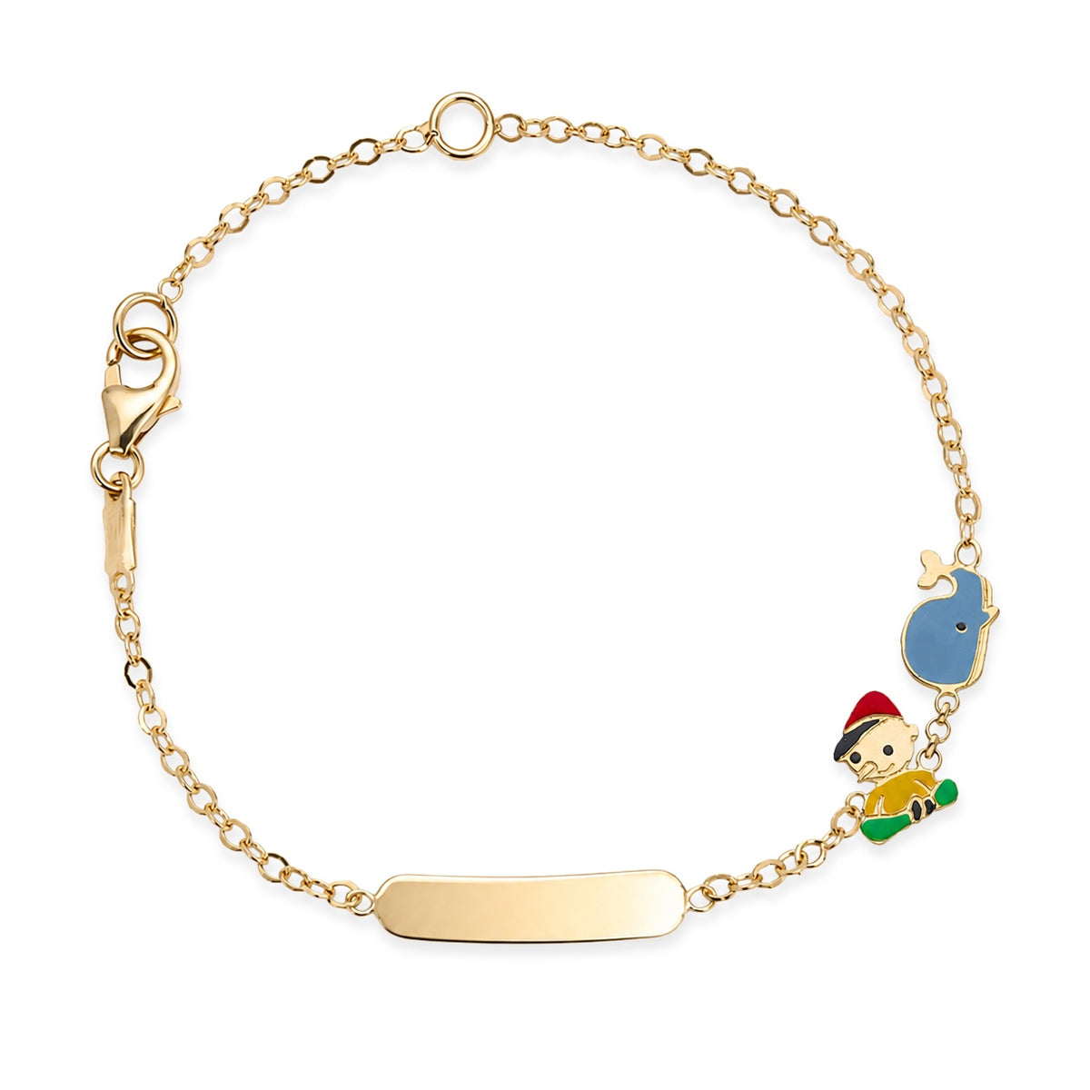 Bracciale Bimbo iGold in Oro Giallo 9Kt con Targhetta