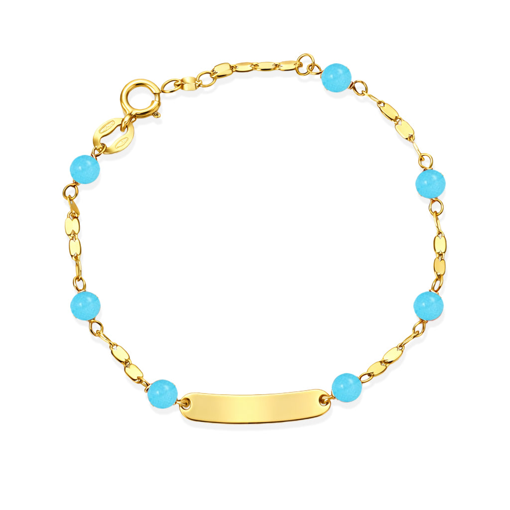 Bracciale Bimba iGold in Oro Giallo 9Kt con Targhetta