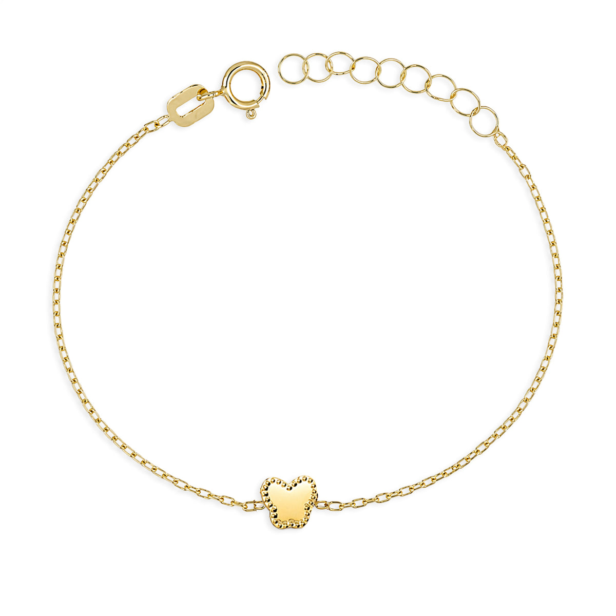 Bracciale Bimba iGold in Oro Giallo 9Kt con Farfalla