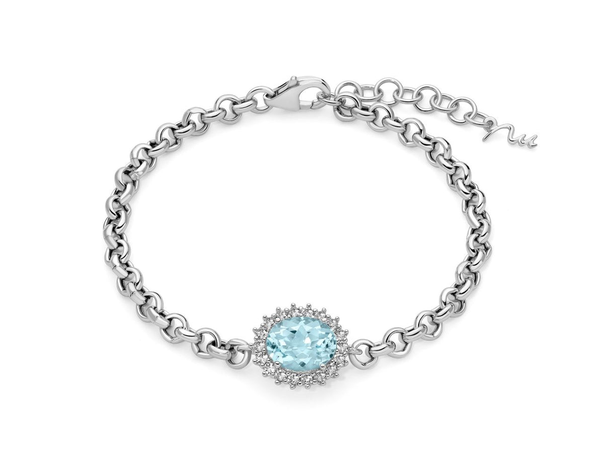 Bracciale Miluna in Argento e Topazio - Gemma del Cielo
