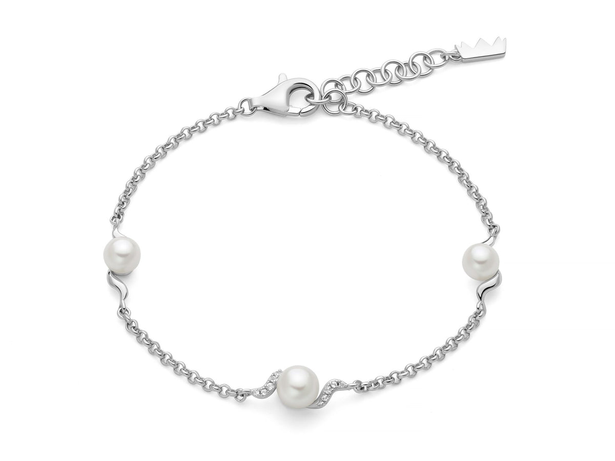 Bracciale Donna Miluna Eclissi in Argento e Perle