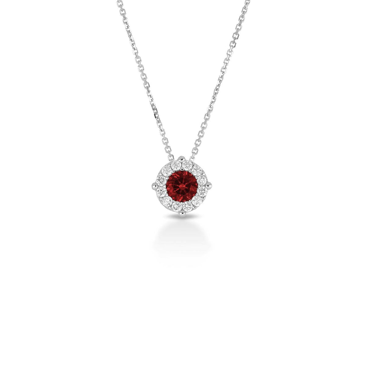 Collana iGold modello Magic in Oro Bianco 9Kt e Zircone Rosso