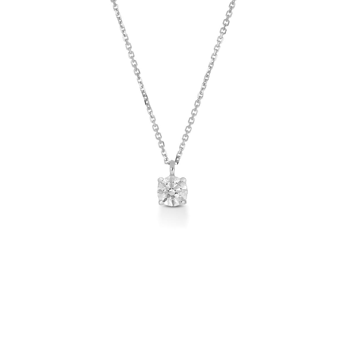 Collana Punto Luce iGold in Oro Bianco 9Kt e Zircone Bianco