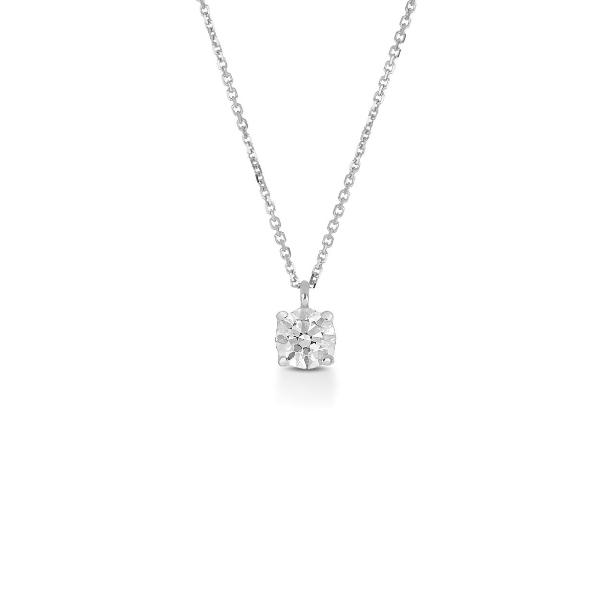 Collana Punto Luce iGold in Oro Bianco 9Kt e Zircone Bianco
