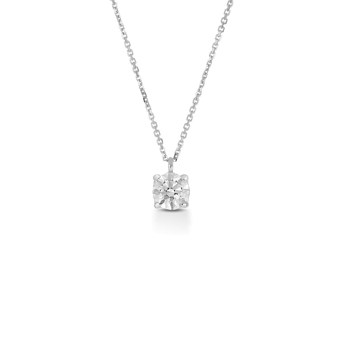 Collana Punto Luce iGold in Oro Bianco 9Kt e Zircone Bianco