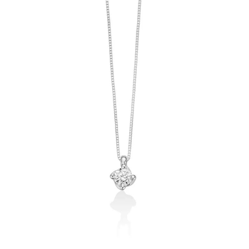 Collana Punto Luce Miluna in Oro 18KT 18KT e Diamante Ct. 0,08