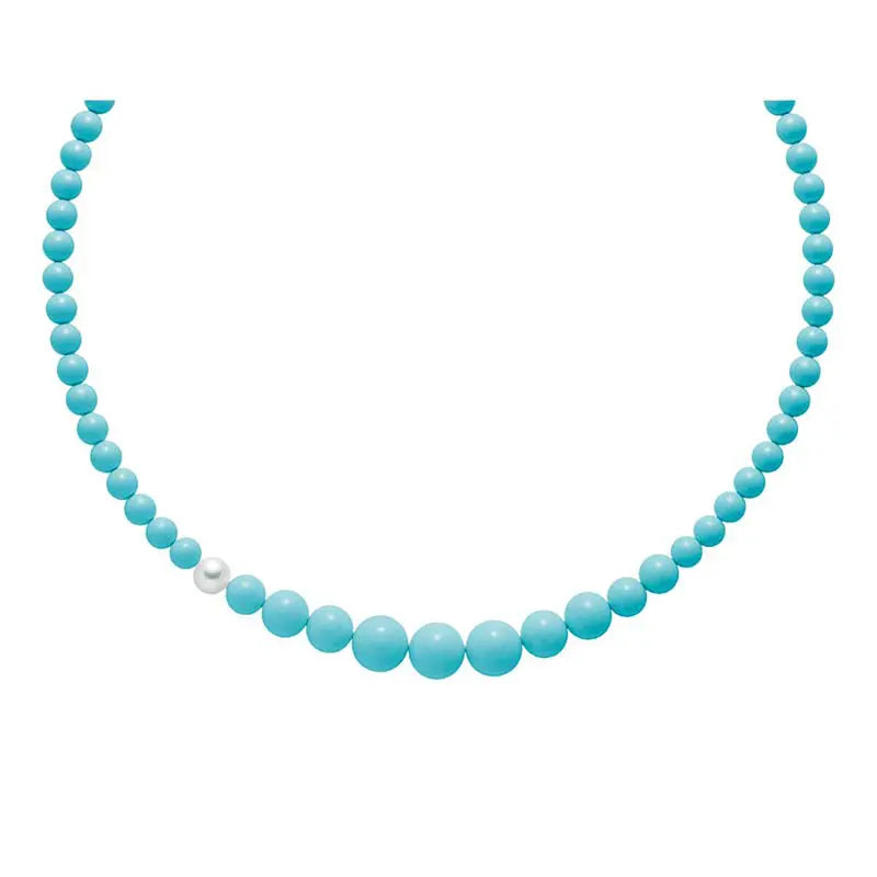 Collana Donna Miluna in Argento con Turchese e Perle