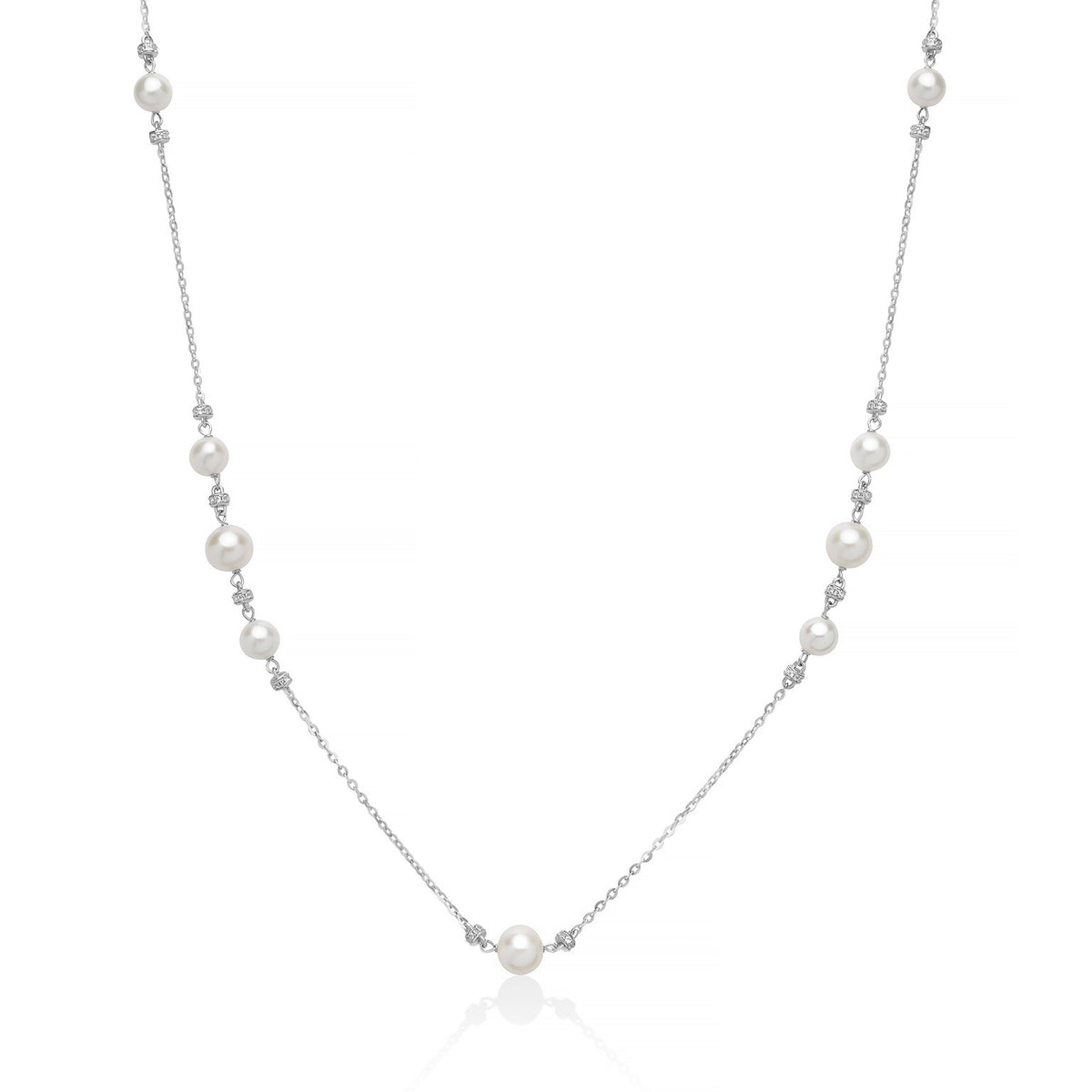 Collana di Perle Miluna Venere in Argento e Topazi