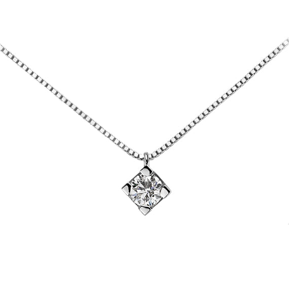 Collana Punto Luce Donna Oro 18KT con Diamante Ct 0.02