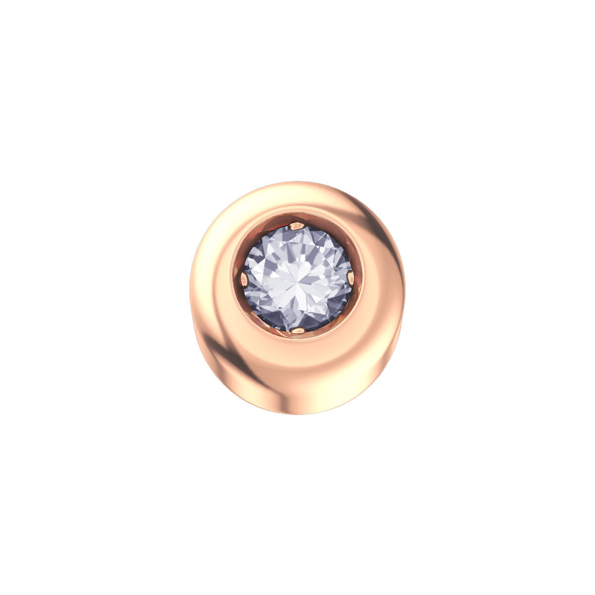 Elements – Griffe Cipollina in Oro 18KT 18KT e Diamante Bianco Ct 0.01