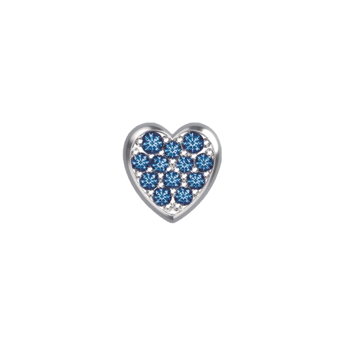 Elements - Cuore in Oro 18KT 18KT e Zaffiri Ct 0.03