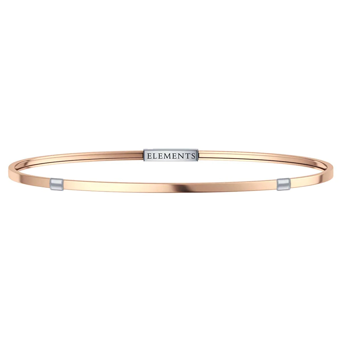 Elements - Base Rigida Bracciale in Oro 18KT 750% Rosè